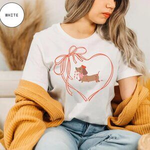 Cute Dog Valentines Shirt, Graphic Dog Heart Shirt, Dog Lover Tee